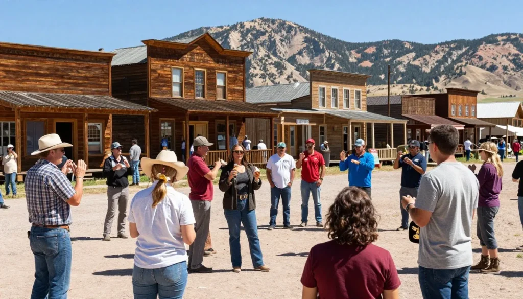 Jarbidge community gathering outdoor celebration Jarbidge community gathering outdoor celebration