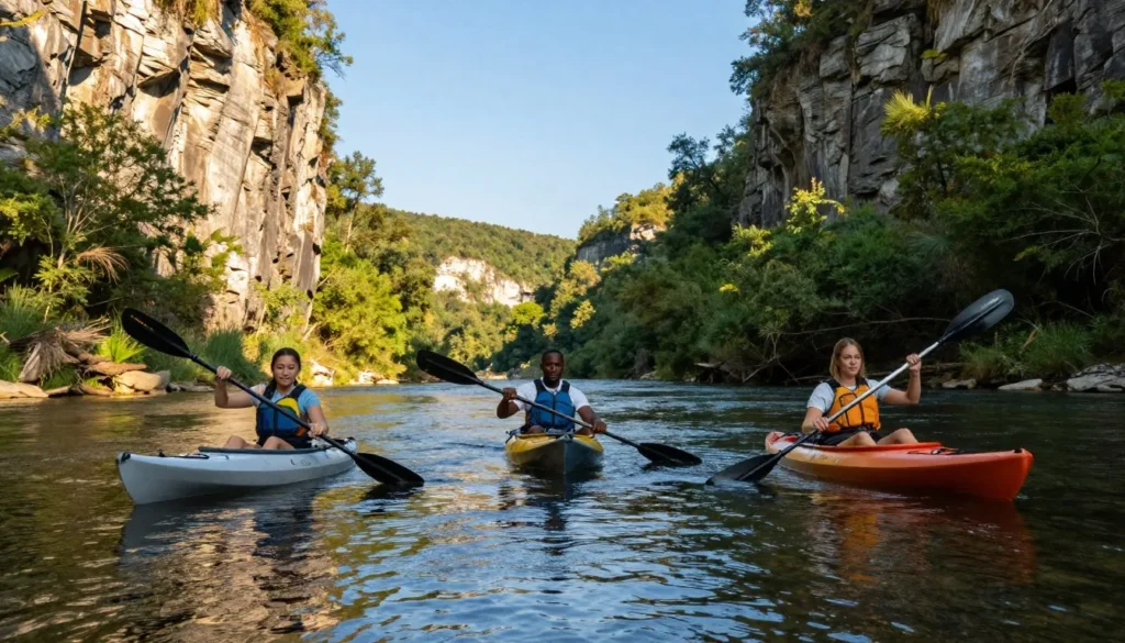 Kayaking on Caney Fork River near Firestone Centennial Wilderness