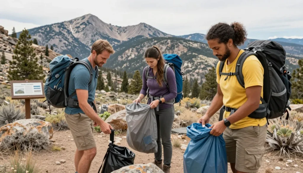 Leave No Trace hiking principles Nevada wilderness