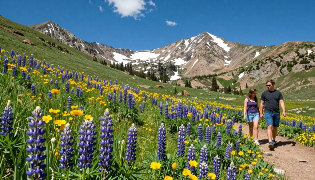 Loveland Pass summer wildflowers and mountain views Loveland Pass summer wildflowers and mountain views