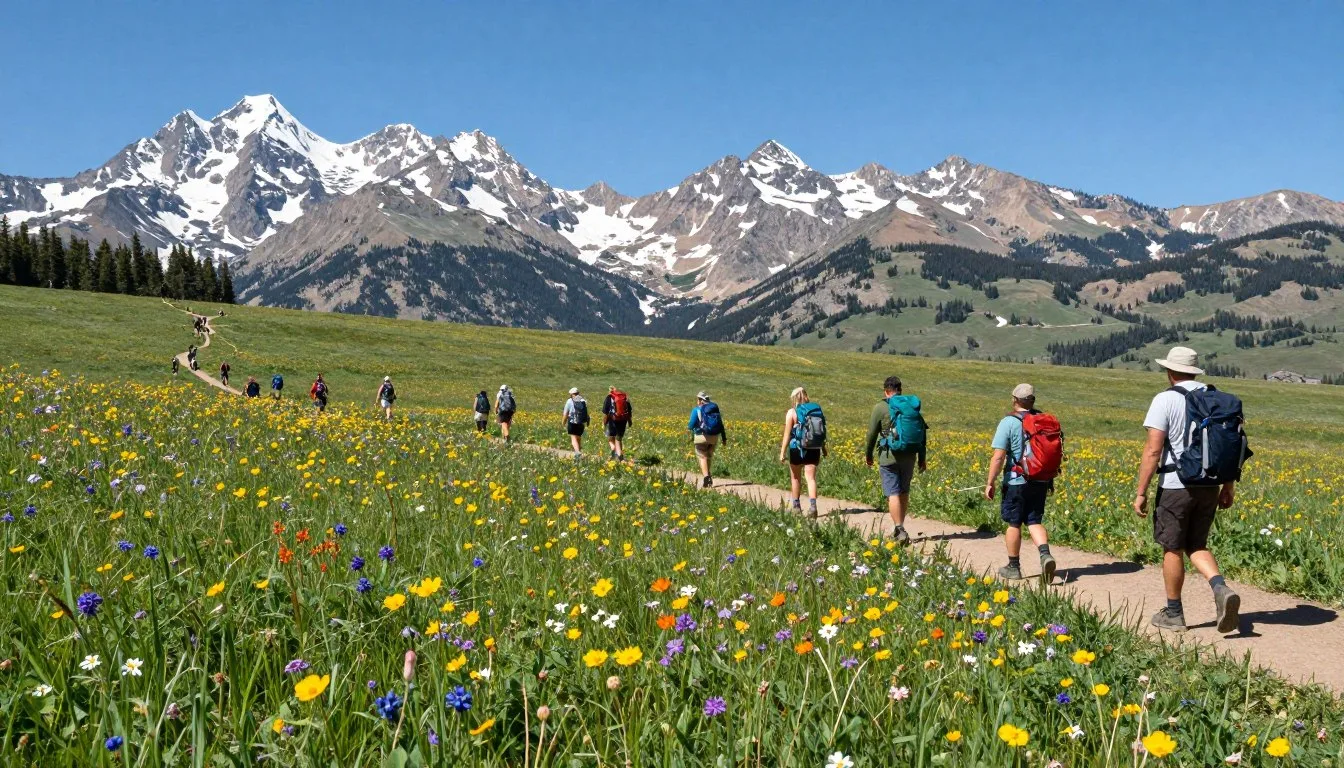 Medicine-Bow-Mountains-Colorado-alpine-meadow-with-wildflowers-and-snow-capped-peaks Medicine Bow Mountains Colorado alpine meadow with wildflowers and snow-capped peaks