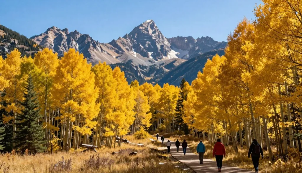 Medicine Bow Mountains fall colors and aspen trees