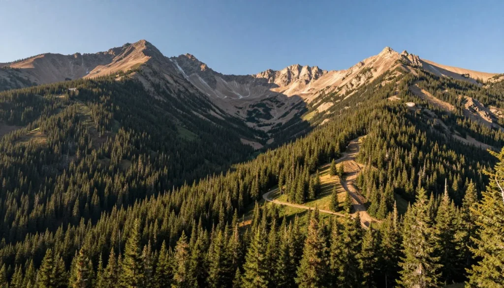 Medicine Bow Mountains scenic mountain vista with forest and peaks