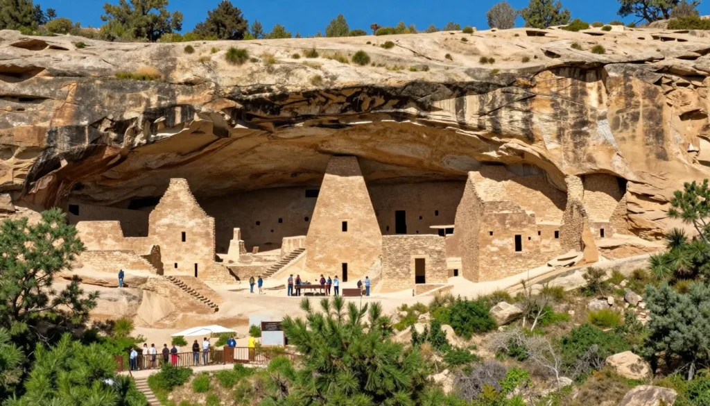 Mesa Verde cliff dwellings in Colorado near Old Spanish Trail Mesa Verde cliff dwellings in Colorado near Old Spanish Trail