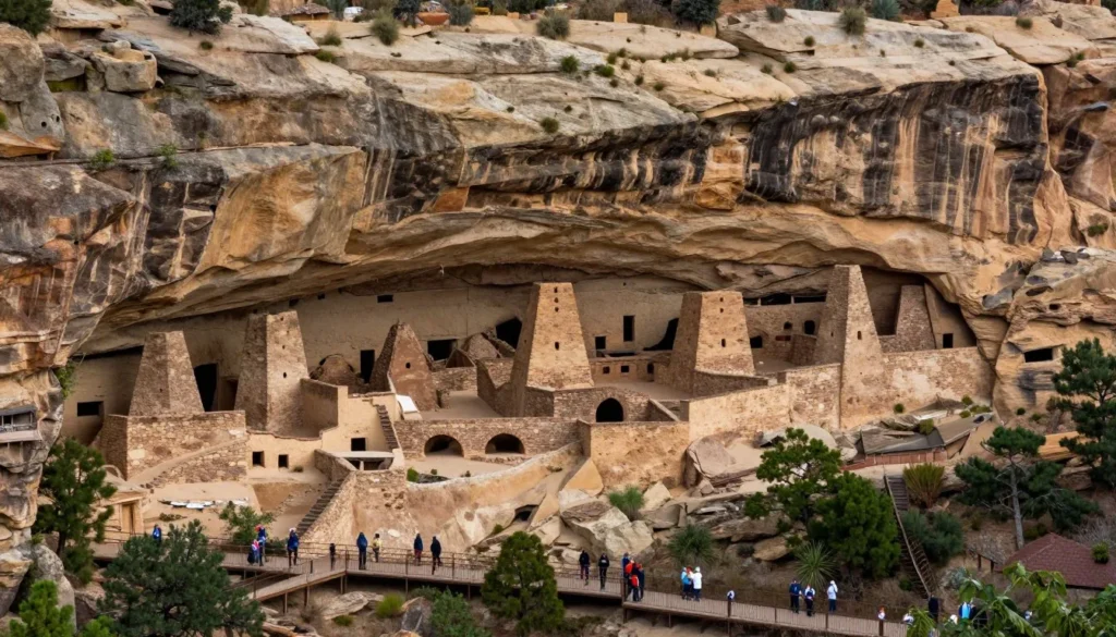 Mesa Verde cliff palace ancient dwelling alcove sandstone Mesa Verde cliff palace ancient dwelling alcove sandstone