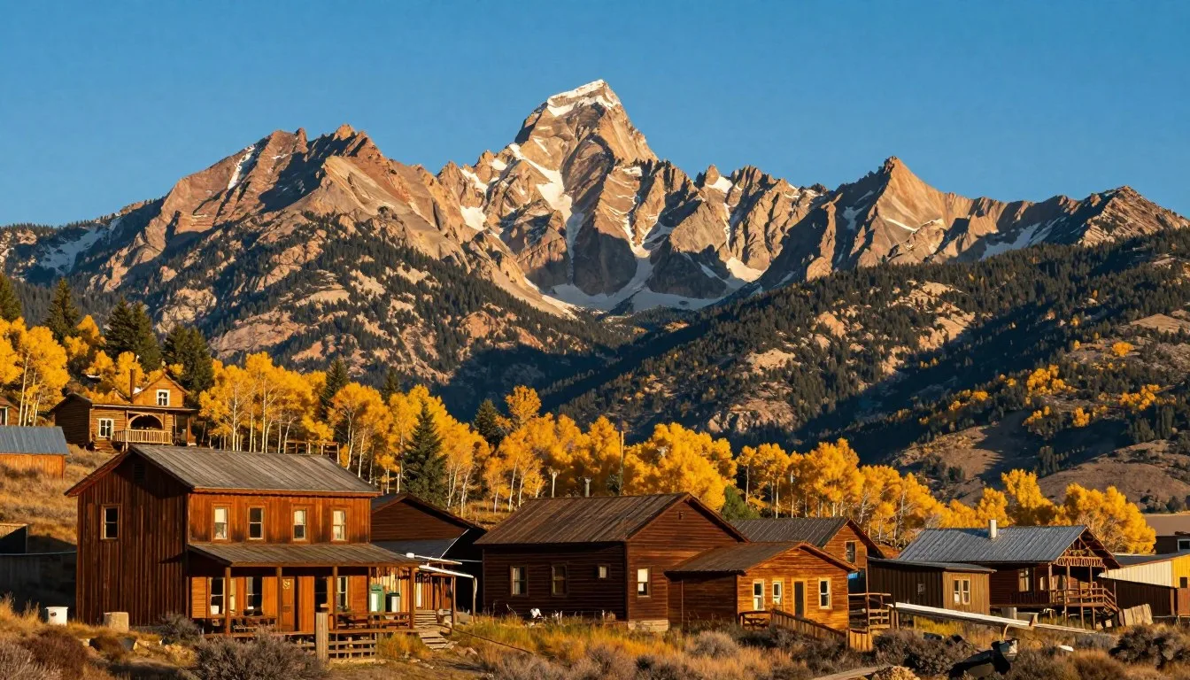 Mineral City Colorado mountain landscape with historic mining buildings