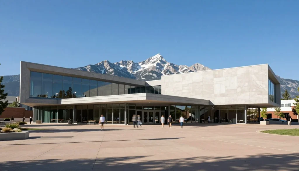 Modern museum building exterior in Colorado Springs Modern museum building exterior in Colorado Springs