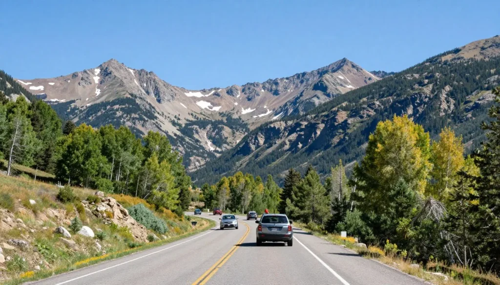 Monarch Pass Colorado scenic mountain highway through Sawatch Range