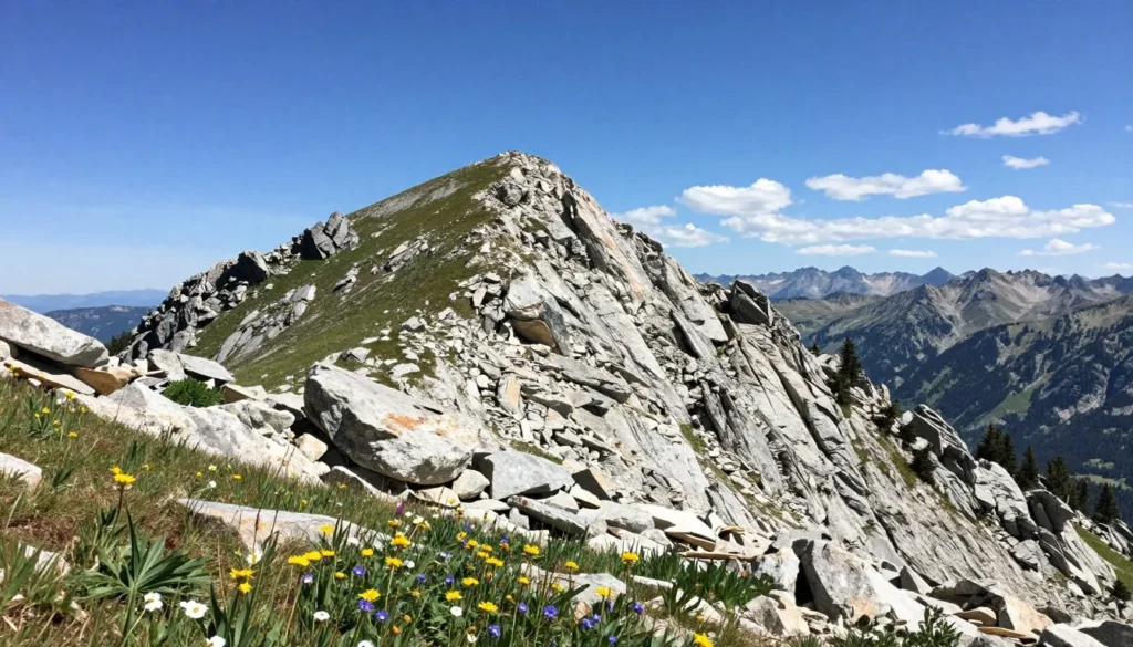 Mount Jefferson summit ridge under clear summer sky Nevada alpine environment
