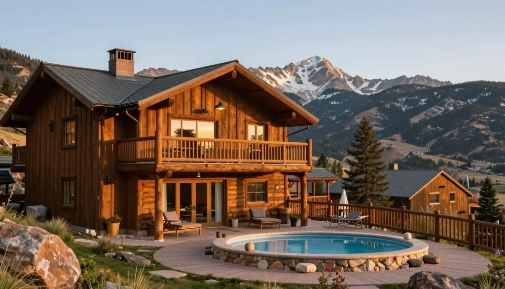 Mountain lodge accommodation in Ouray Colorado with hot springs access Mountain lodge accommodation in Ouray Colorado with hot springs access