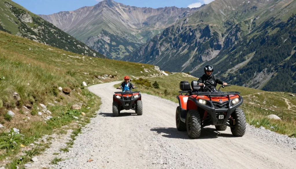 Mountain trail showing proper vehicle spacing