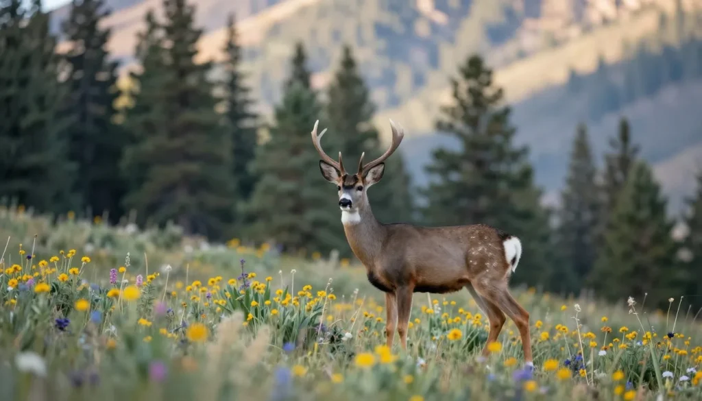 Mule deer in Great Basin National Park meadow Mule deer in Great Basin National Park meadow