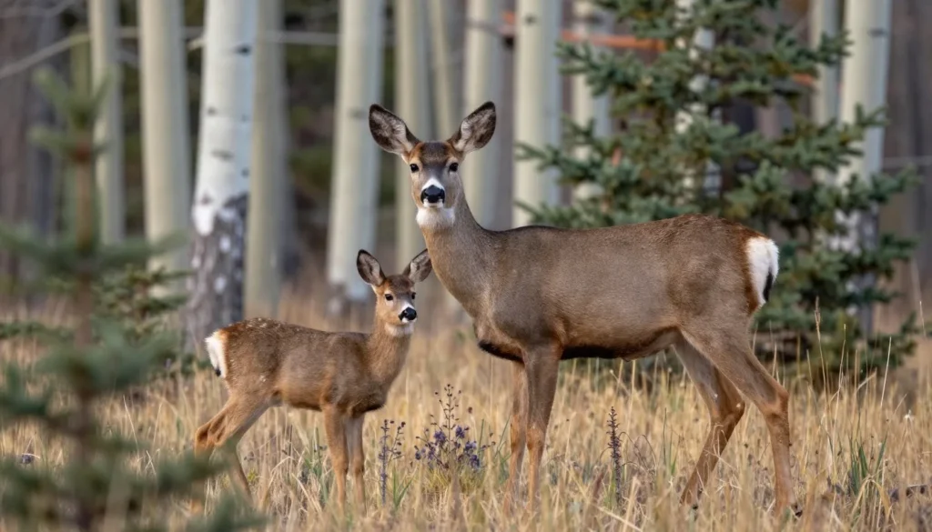 Mule deer in natural habitat near Rifle Falls Mule deer in natural habitat near Rifle Falls