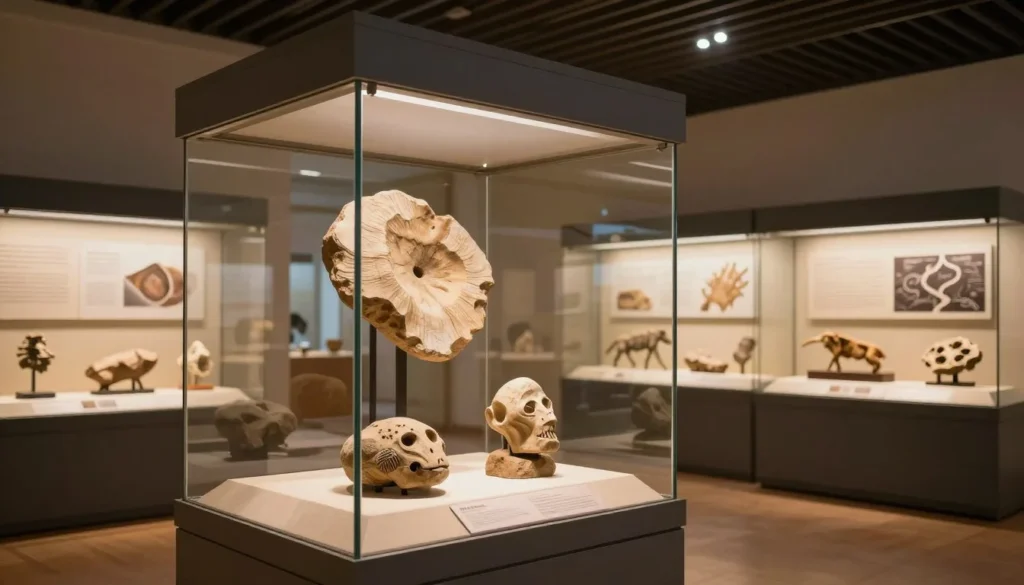 Museum exhibit displaying Grand Staircase–Escalante geology and paleontology Museum exhibit displaying Grand Staircase–Escalante geology and paleontology