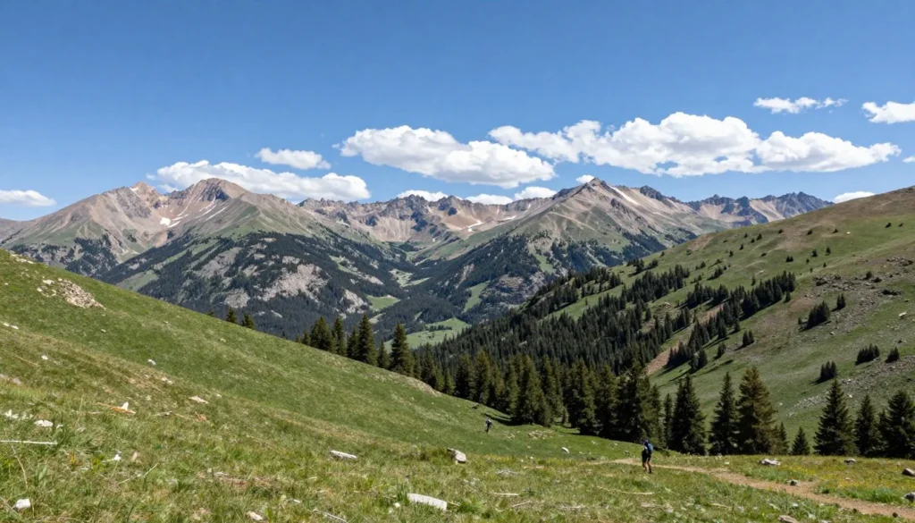Panoramic view of Collegiate Peaks mountain range near Mount Harvard Panoramic view of Collegiate Peaks mountain range near Mount Harvard