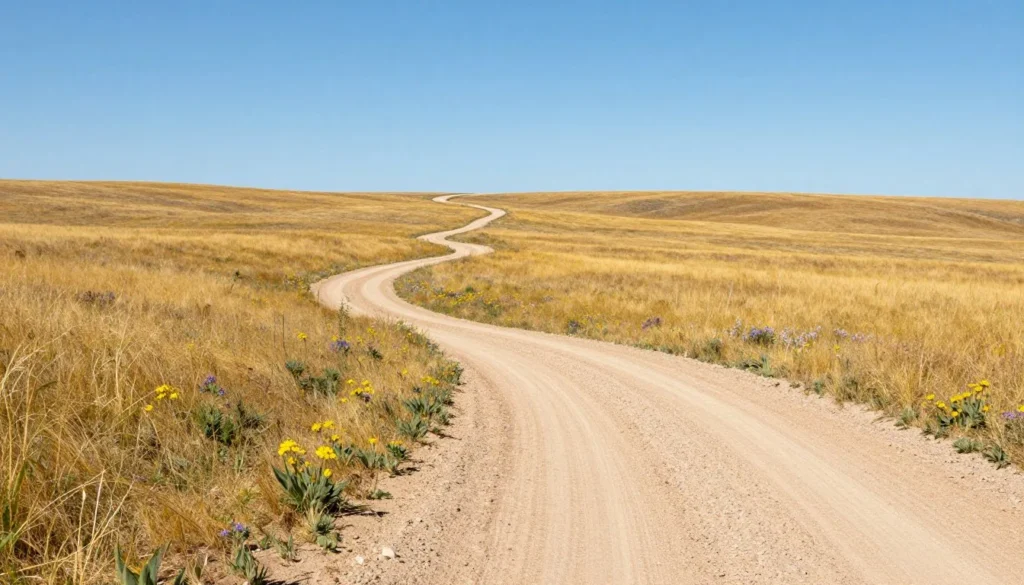 Pawnee Buttes area dirt road through grassland