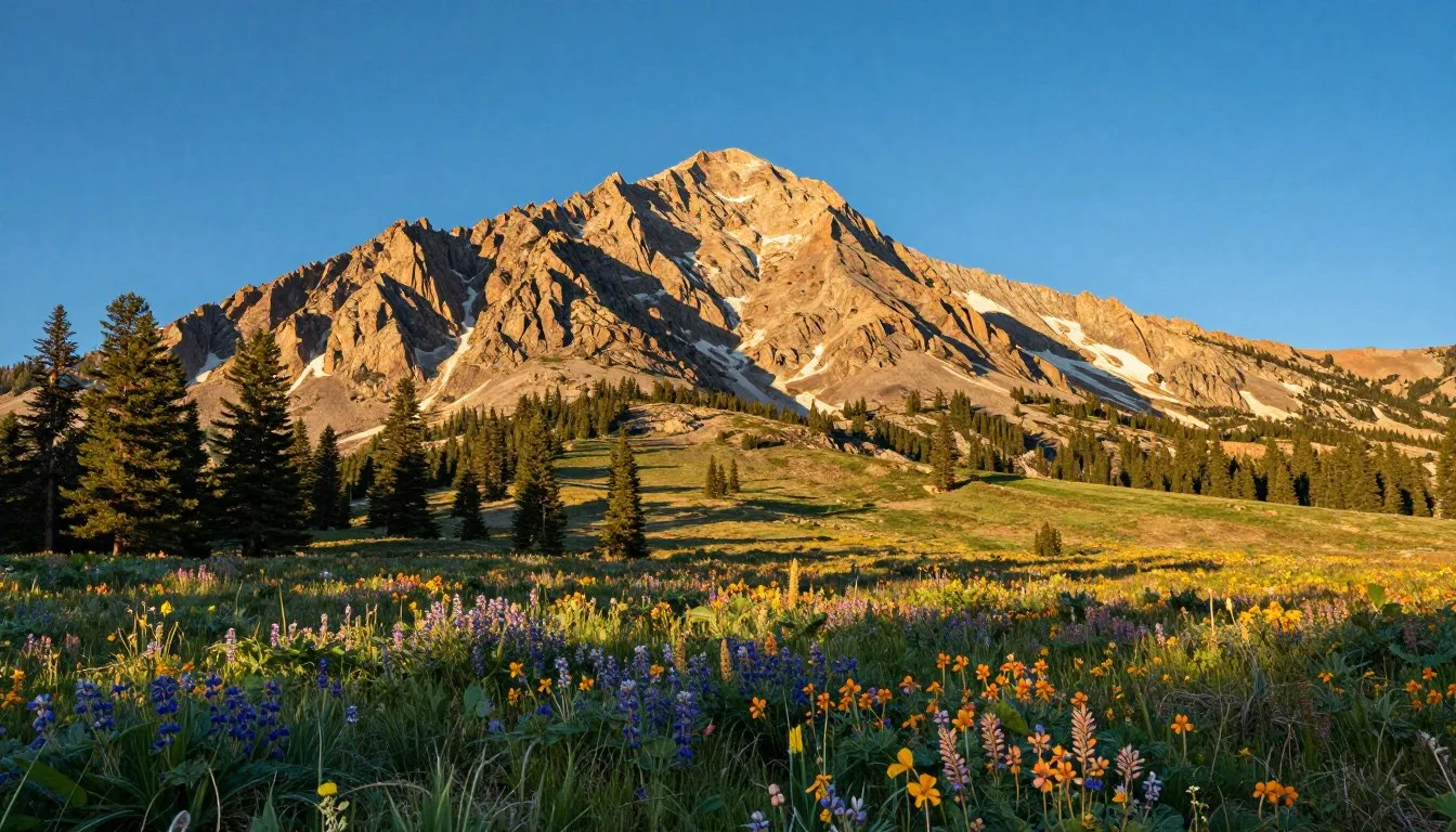 Pikes Peak Massif Colorado summit rising above alpine landscape