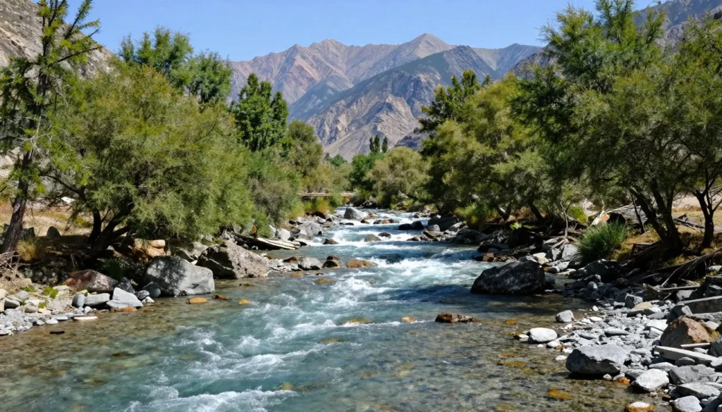 Provo River flowing through landscape near Jordanelle