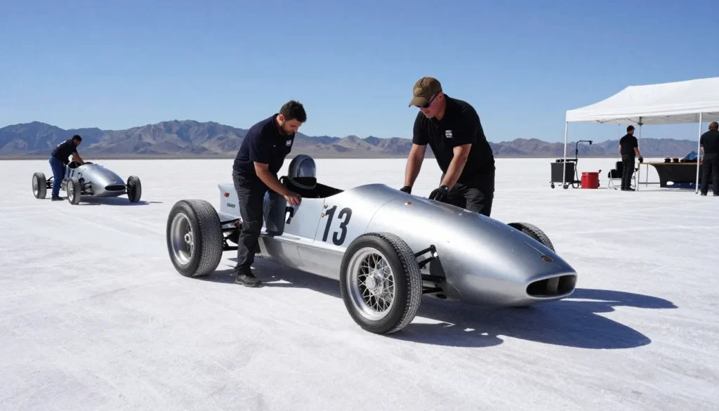 Racing vehicle at Bonneville Speed Week event