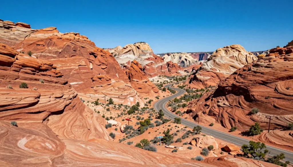 Red Rock Canyon landscape showing dramatic sandstone formations