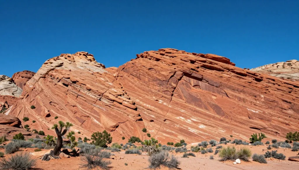Red Rock Canyon landscape with dramatic red sandstone formations