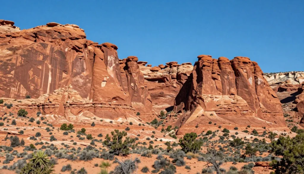 Red rock formations at southern Utah national park near Eagle Point region Red rock formations at southern Utah national park near Eagle Point region