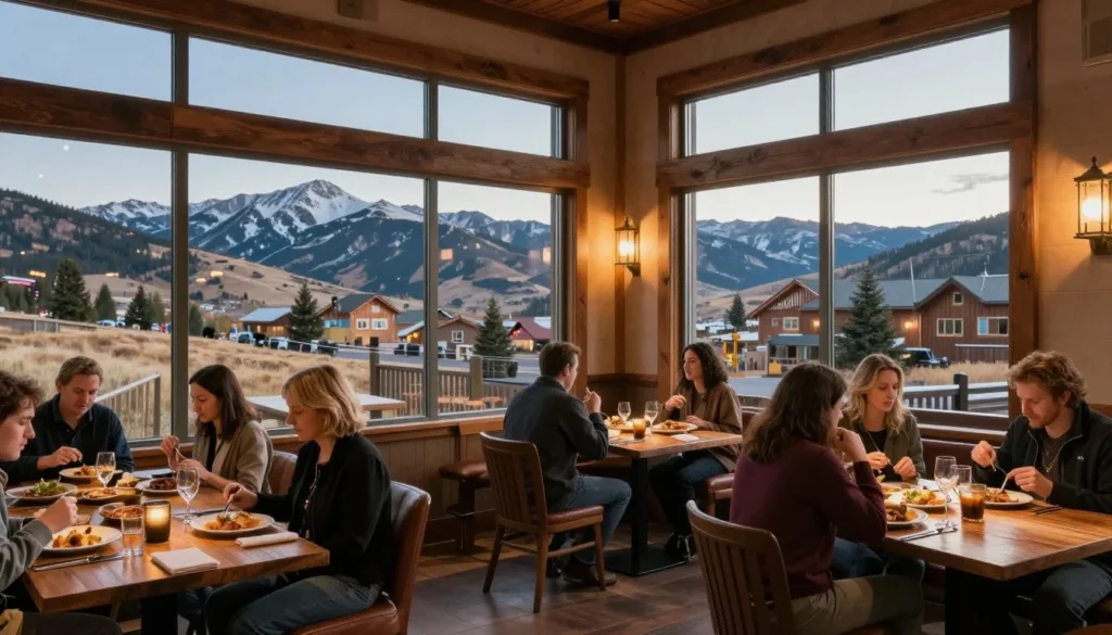 Restaurant dining experience in Ouray Colorado with mountain views Restaurant dining experience in Ouray Colorado with mountain views