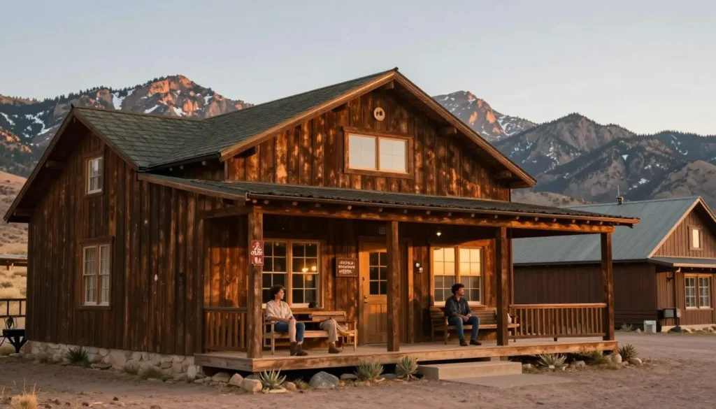 Rustic Nevada lodging with mountain views