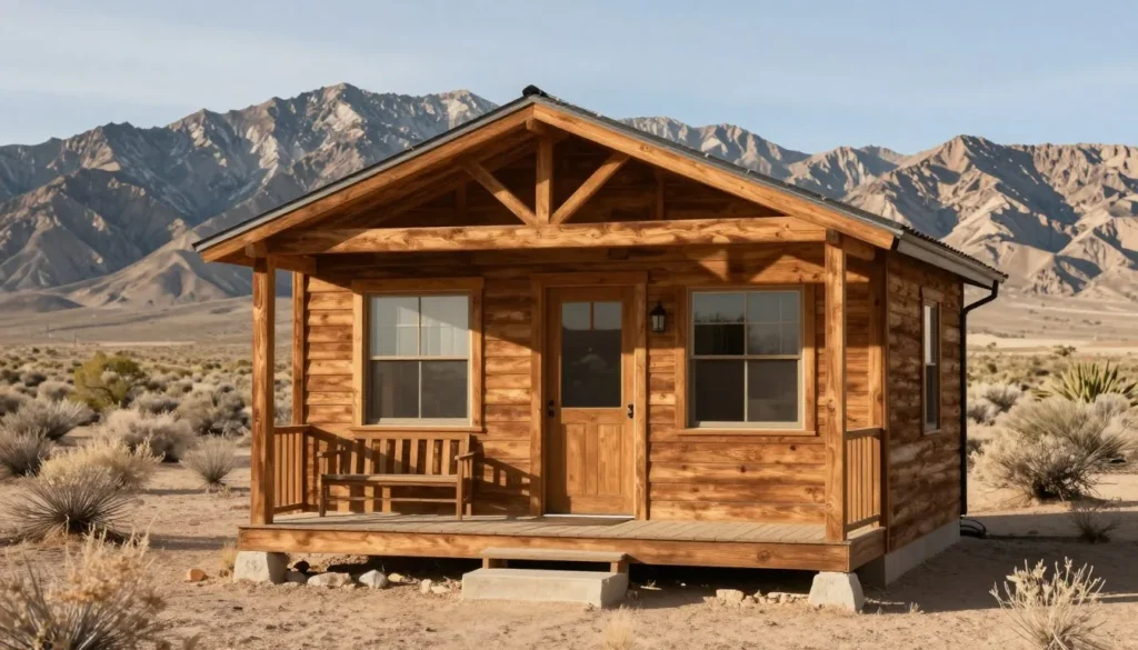 Rustic cabin accommodation in Nevada desert with mountain views Rustic cabin accommodation in Nevada desert with mountain views