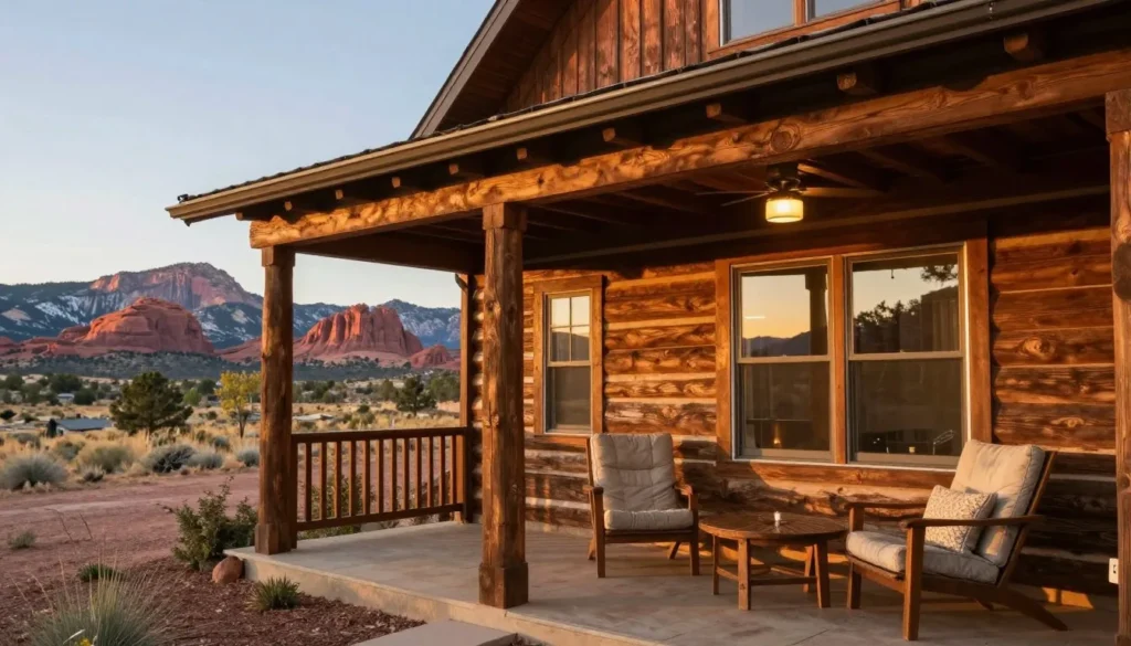 Rustic cabin accommodation with mountain views in Paradox Valley area