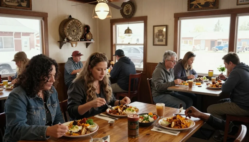 Rustic diner interior with local Utah cuisine Rustic diner interior with local Utah cuisine