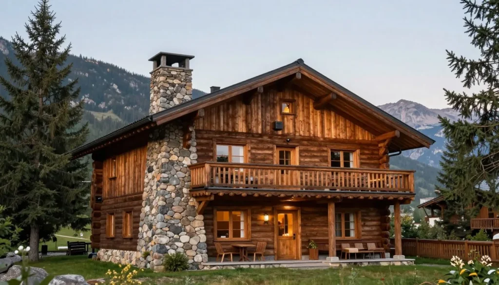 Rustic mountain cabin near Slaughterhouse Gulch surrounded by pine forest Rustic mountain cabin near Slaughterhouse Gulch surrounded by pine forest