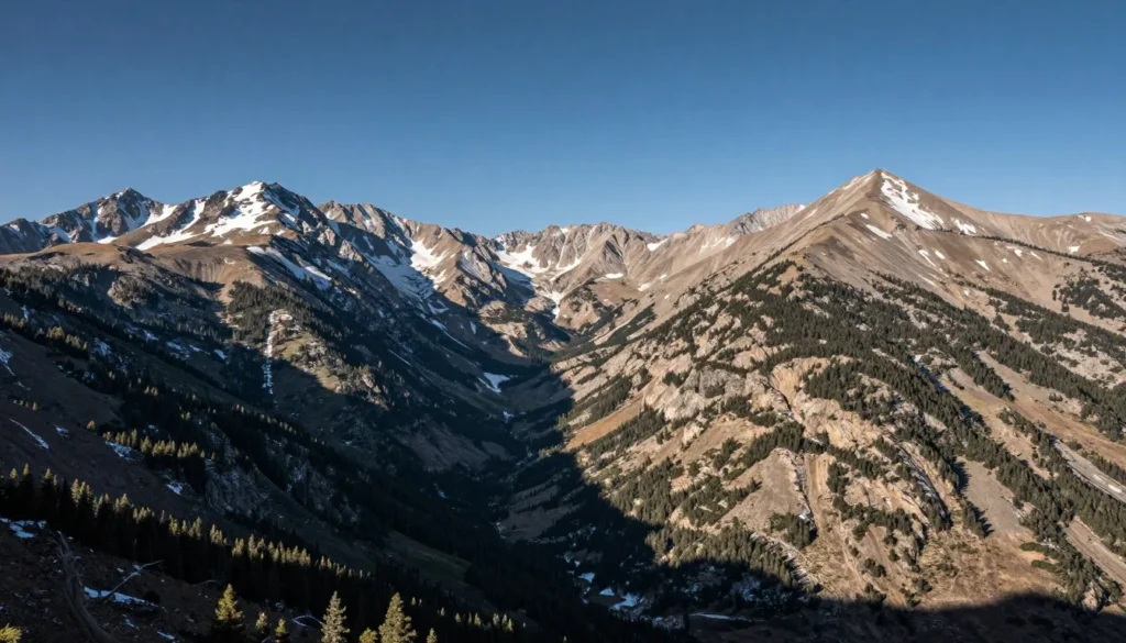 San Juan Mountains panoramic view with multiple peaks and valleys