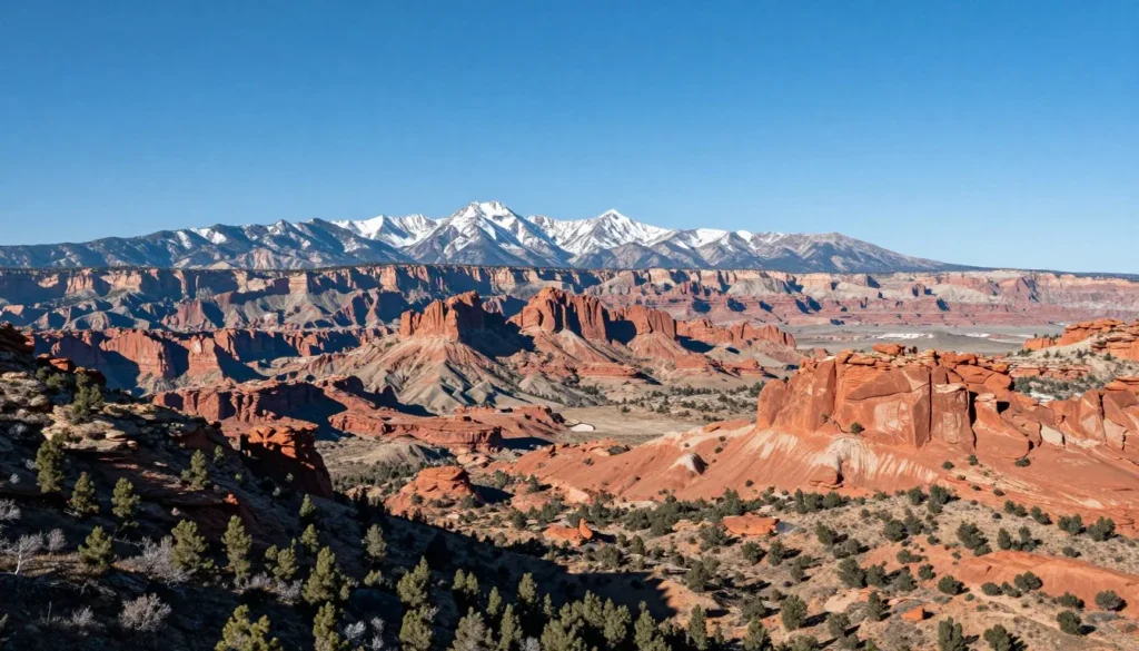 Scenic Utah landscape showing diverse terrain near Eagle Point Resort region Scenic Utah landscape showing diverse terrain near Eagle Point Resort region