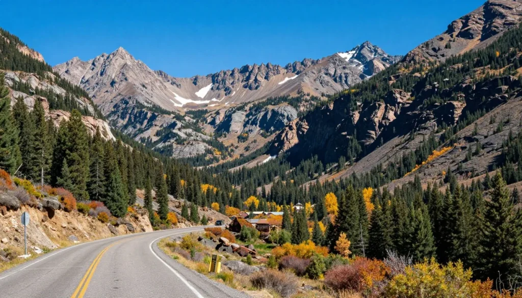 Scenic mountain road leading to destinations near Jordanelle State Park