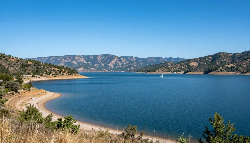 Scenic view of Eleven Mile Reservoir near Spinney Mountain Scenic view of Eleven Mile Reservoir near Spinney Mountain