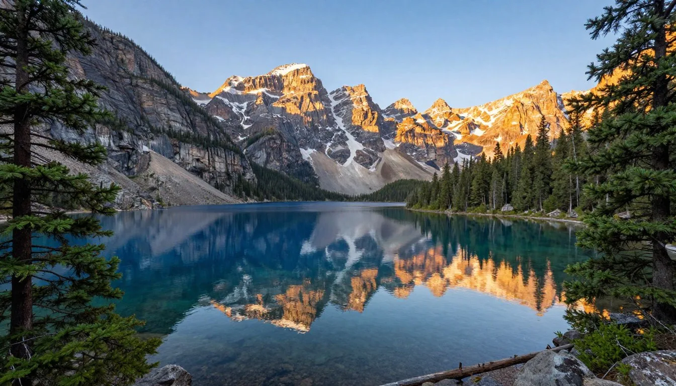Scenic-view-of-Fish-Lake-Utah-surrounded-by-mountains-and-pine-forests Scenic view of Fish Lake Utah surrounded by mountains and pine forests