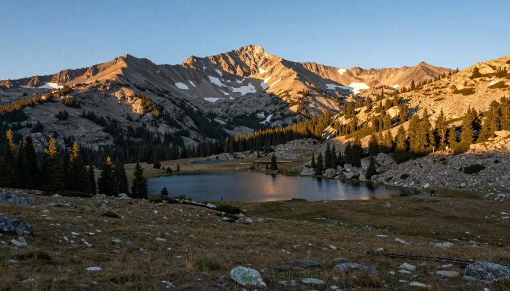 Scenic view of Great Basin National Park with Wheeler Peak and alpine lakes Scenic view of Great Basin National Park with Wheeler Peak and alpine lakes