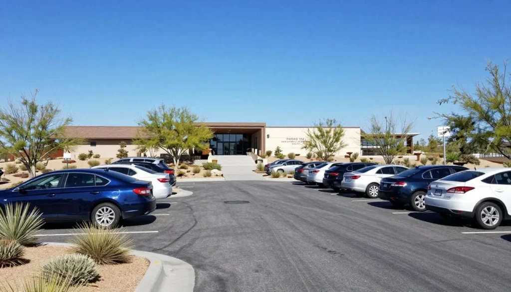 Small parking area at Edge of the Cedars State Park
