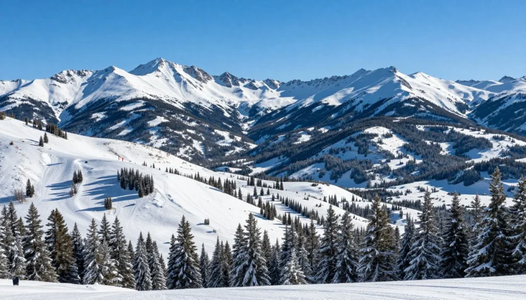 Snow-covered Rocky Mountains landscape near Loveland Ski Area Colorado Snow-covered Rocky Mountains landscape near Loveland Ski Area Colorado