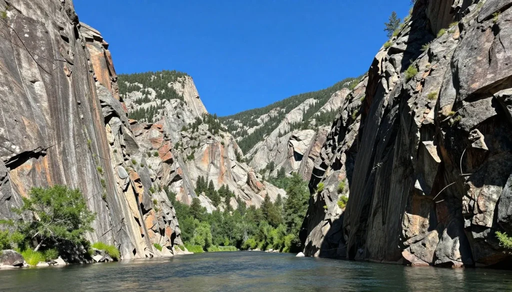 South Platte River Canyon entrance with mountain peaks and forested slopes