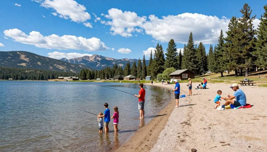 Summer activities at Mancos State Park lake