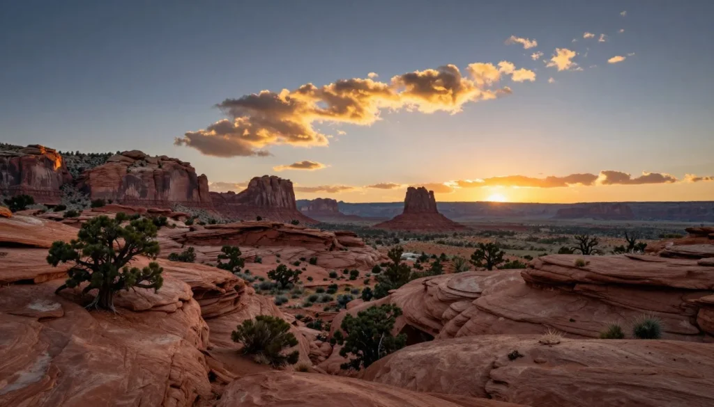 Sunrise over Colorado desert landscape on Old Spanish Trail Sunrise over Colorado desert landscape on Old Spanish Trail