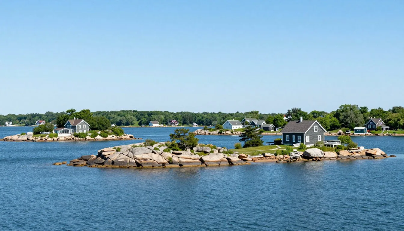 Thimble Islands Connecticut coastal archipelago view