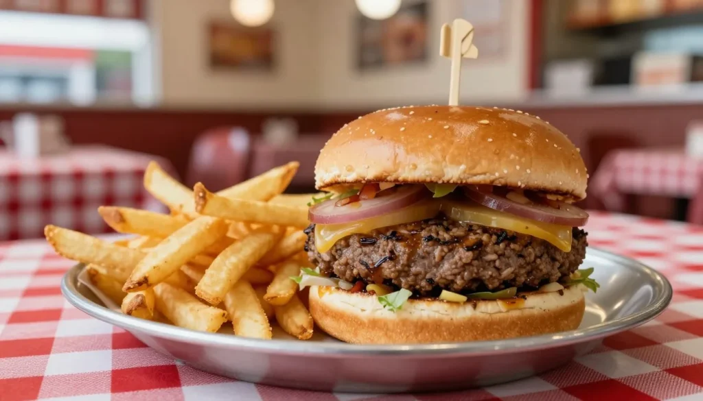 Traditional American diner meal in Nevada