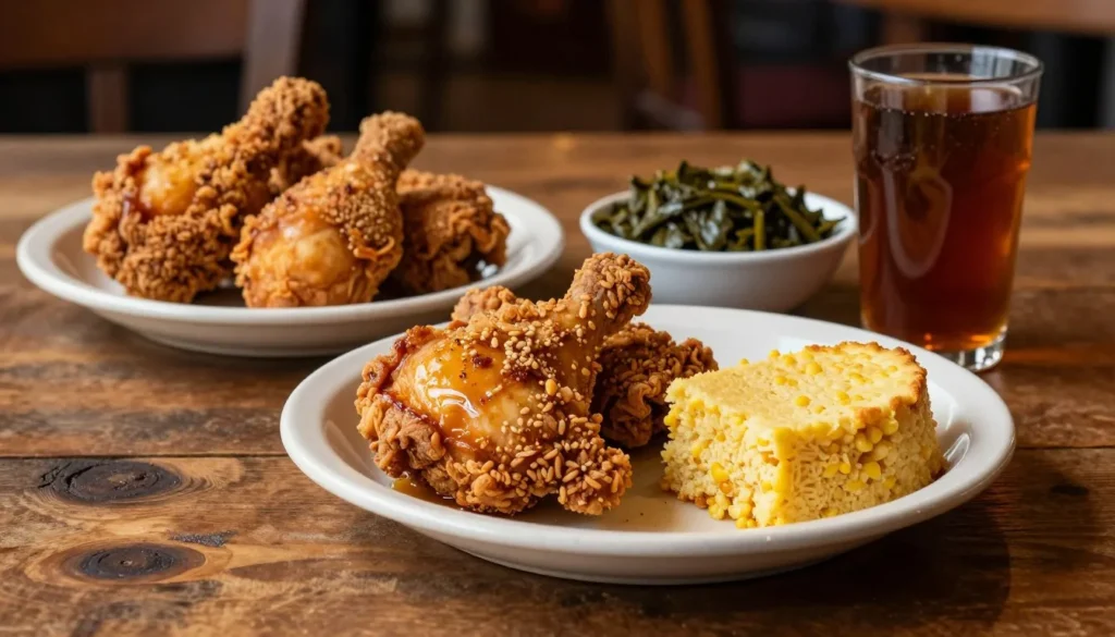 Traditional Southern cuisine served at local Tennessee restaurant Traditional Southern cuisine served at local Tennessee restaurant