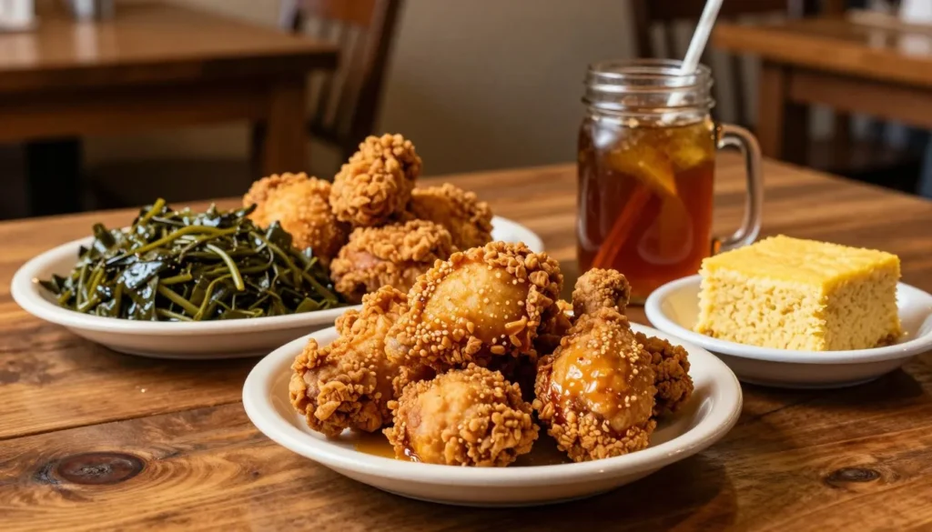 Traditional Southern meal served at local Tennessee restaurant
