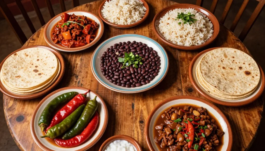 Traditional Southwestern cuisine dishes served in Colorado restaurant Traditional Southwestern cuisine dishes served in Colorado restaurant