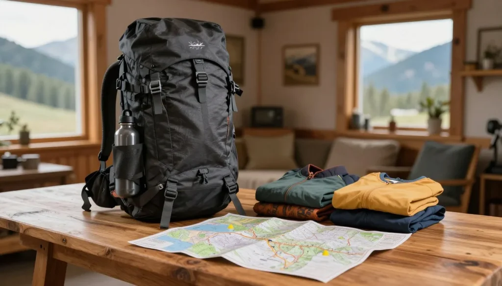 Traveler packing gear for Ouray Colorado mountain adventure Traveler packing gear for Ouray Colorado mountain adventure