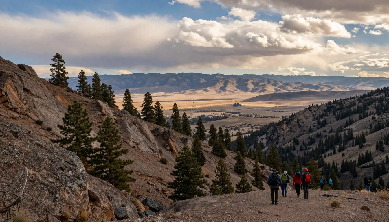 Vast wilderness landscape of Pine Forest Range Nevada with mountain peaks and desert valleys
